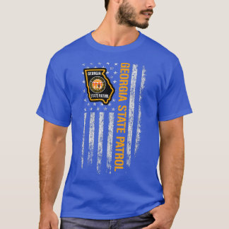 Georgia State Patrol American Flag  T-Shirt