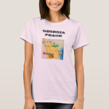 Georgia State Peach Women's Jersey T-Shirt, Peach