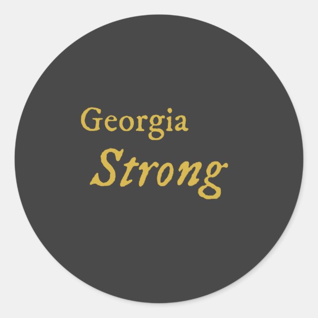 Georgia Strong  Classic Round Sticker (Front)
