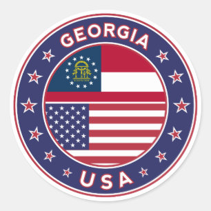 Georgia t-shirt, Georgia sticker, Classic Round Sticker