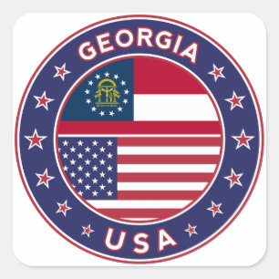 Georgia t-shirt, Georgia sticker, Square Sticker