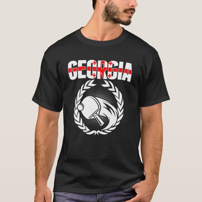 Georgia Table Tennis   Georgian Ping Pong Supporte T-Shirt (Front)