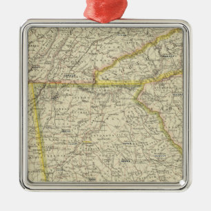 Georgia, Tennessee,  Alabama Metal Tree Decoration