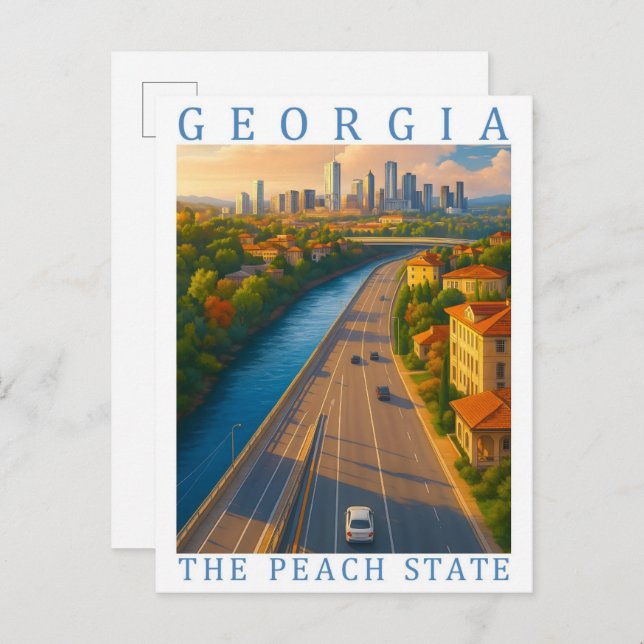 Georgia the Peach State USA Travel Place Postcard (Front/Back)