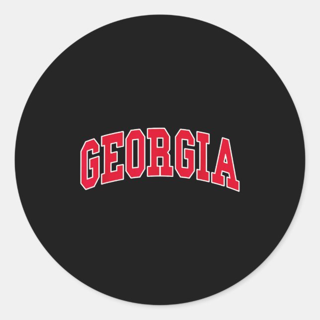 Georgia - Throwback Design - Clic  Classic Round Sticker (Front)