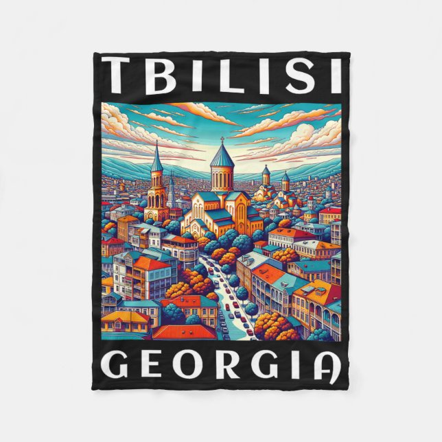 Georgia Trip And Tbilisi  Fleece Blanket (Front)