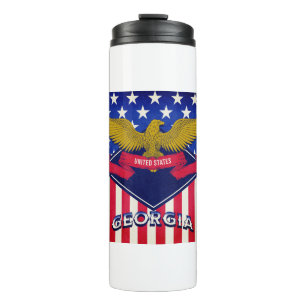 Georgia USA Flag Thermal Tumbler