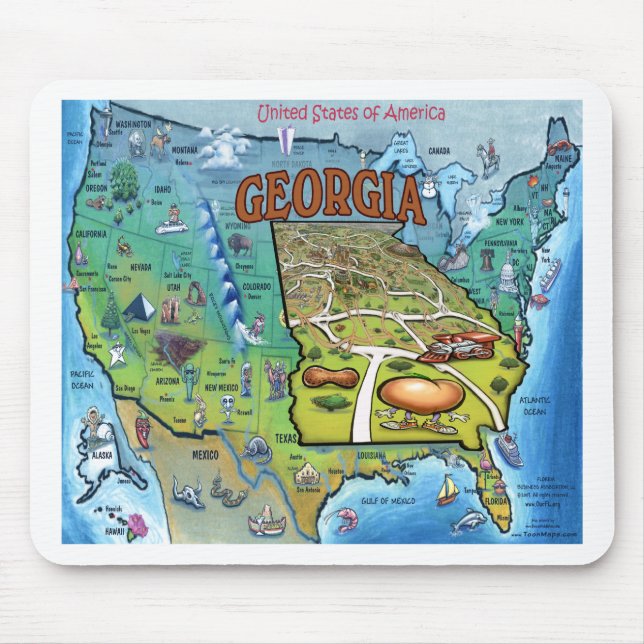 Georgia USA Map Mouse Pad (Front)
