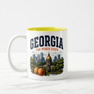 Georgia USA The Peach State Two-Tone Coffee Mug