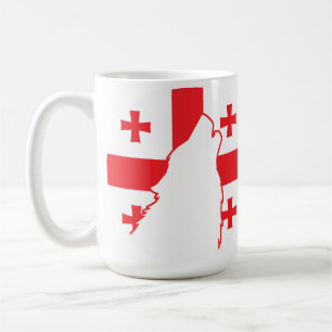 Georgia Wolf Georgian National Animal Flag Coffee Mug