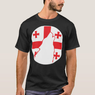 Georgia Wolf Georgian National Animal Flag T-Shirt