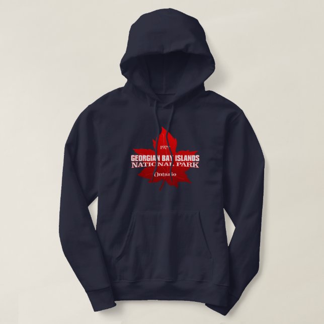 Georgian Bay Islands (maple leaf) Hoodie (Design Front)