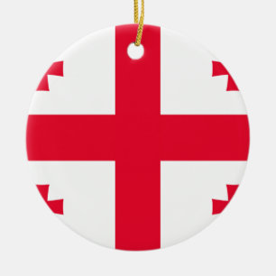 Georgian Flag Ceramic Tree Decoration
