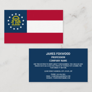 Georgian Flag, Flag of Georgia Business Card