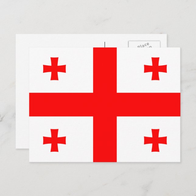 Georgian Flag, Flag of Georgia Postcard (Front/Back)