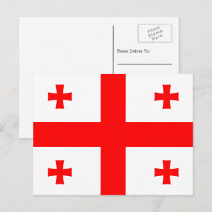 Georgian Flag, Flag of Georgia Postcard
