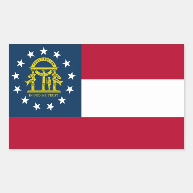 Georgian Flag, Flag of Georgia Rectangular Sticker (Front)