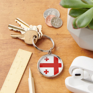 Georgian flag key ring