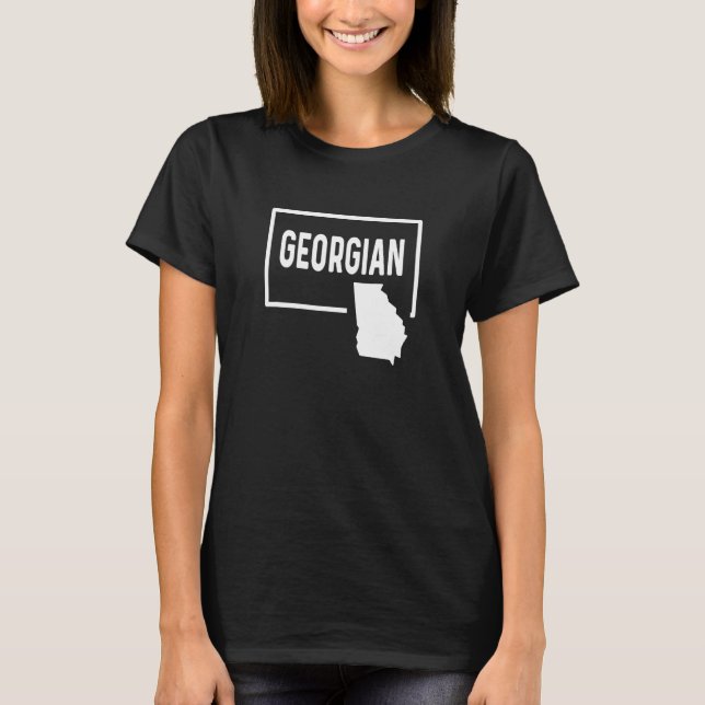 Georgian GA - Atlanta Columbus Augusta Macon Savan T-Shirt (Front)
