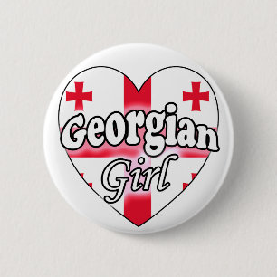 Georgian Girl 6 Cm Round Badge