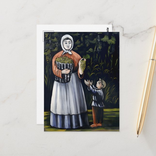 Georgian painter Niko Pirosmani paintings Postcard (Front/Back In Situ)