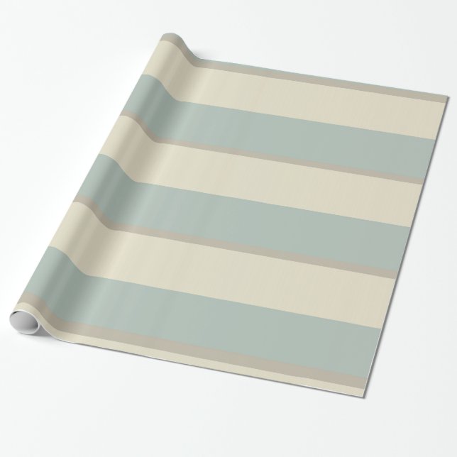 Georgian Stripe Eau de Nil Wrapping Paper (Unrolled)