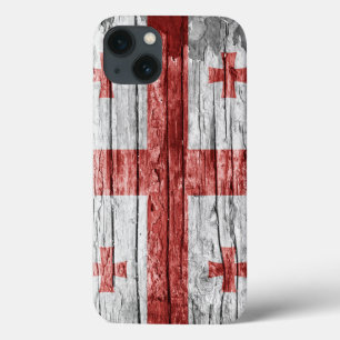 Georgian wooden flag iPhone 13 case