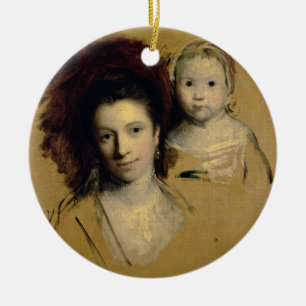 Georgiana, Countess Spencer and her Daughter Lady Ceramic Ornament