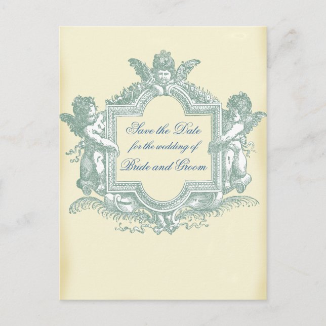 Georgiana (Cream) Save the Date Announcement Postcard (Front)