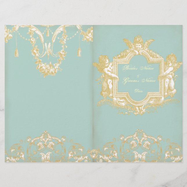 Georgiana (Marie Antoinette Blue) Wedding Prog (Front)