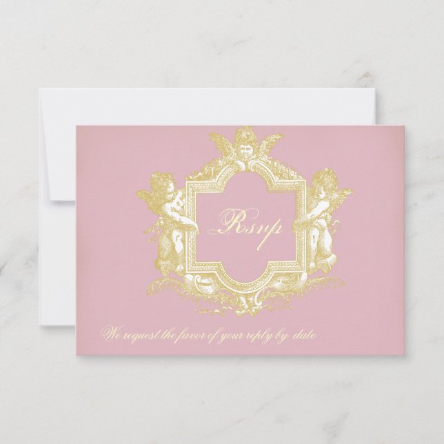 Georgiana (Peony Pink) RSVP Invitation (Front)