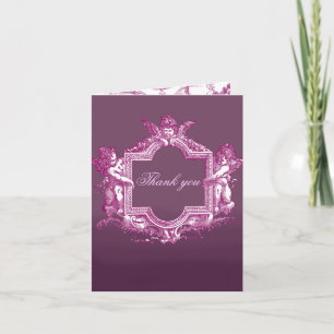 Georgiana (Plum) Wedding Thank you Card