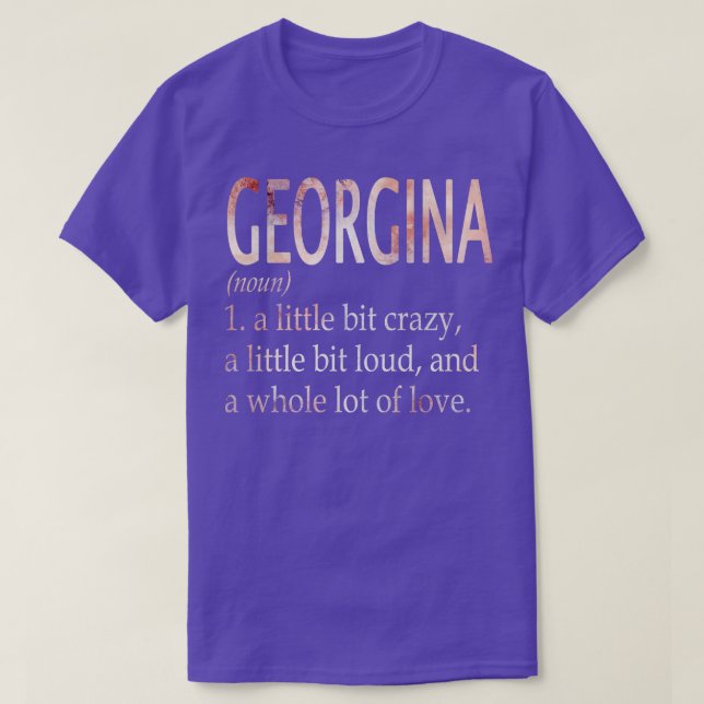Georgina Girl Name Definition T-Shirt (Design Front)