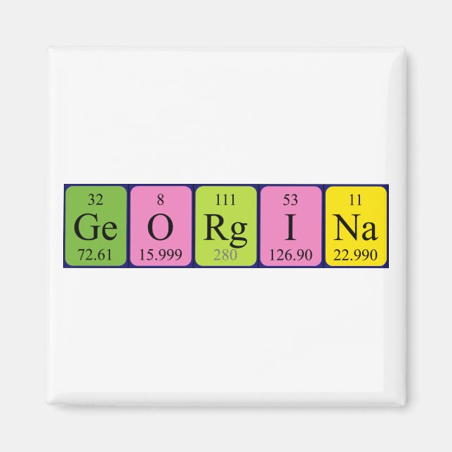 Georgina periodic table name magnet (Front)