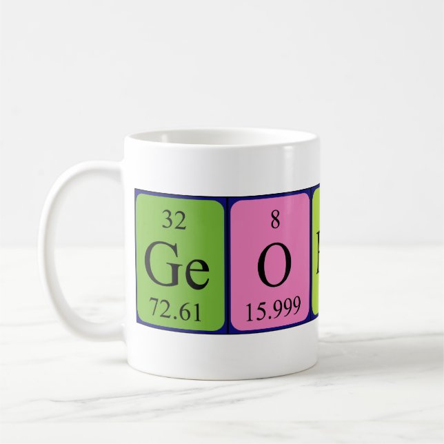 Georgina periodic table name mug (Left)