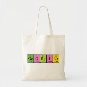 Georgina periodic table name tote bag
