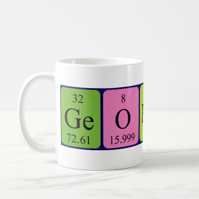 Georgios periodic table name mug (Left)