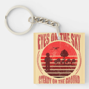 Geospatial/Surveyor Drone Keys Key Ring