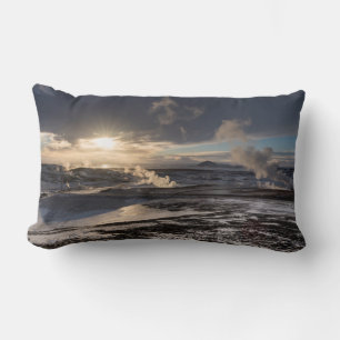 Geothermal Winter Landscape Lumbar Cushion