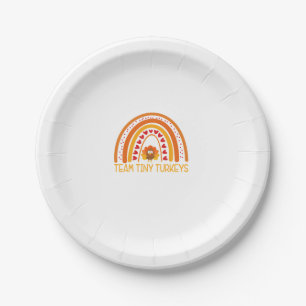 GER1 Team Tiny Turkeys Nurse Rainbow Thanksgiving  Paper Plate