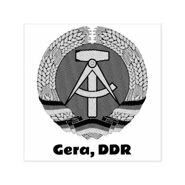 Gera, East Germany - DDR GDR Ostdeutschland Self-inking Stamp (Design)