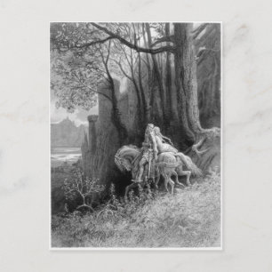 Geraint and Enid Ride Away Postcard