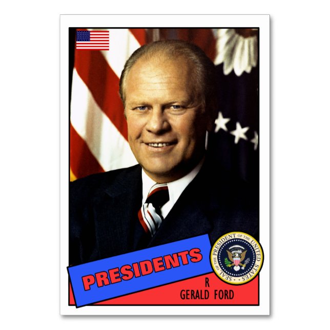 Gerald Ford Baseball Card (Front)