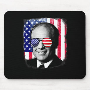 Gerald Ford Us Flag 4th Of July Mouse Pad