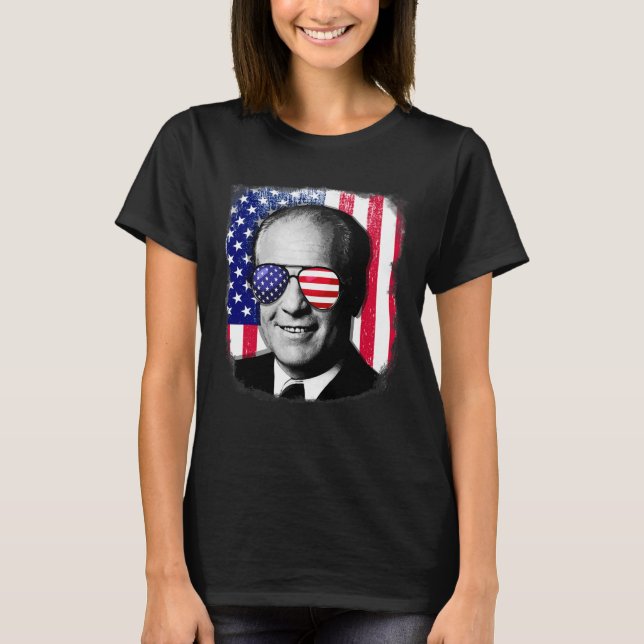 Gerald Ford Us Flag 4th Of July  T-Shirt (Front)
