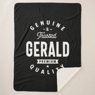 Gerald Personalised Name Birthday Sherpa Blanket