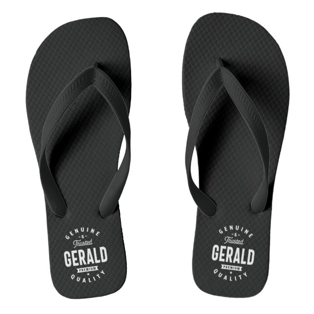 Gerald Personalised Name Birthday Thongs (Footbed)