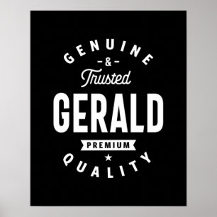 Gerald Personalized Name Birthday Poster