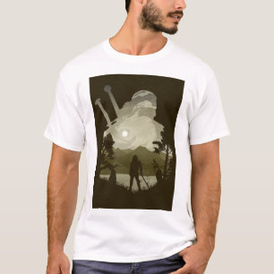 Geralt the Witcher Minimalist Illusion art Poster T-Shirt
