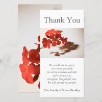 Geranium 1 Sympathy Thank You Photo Card